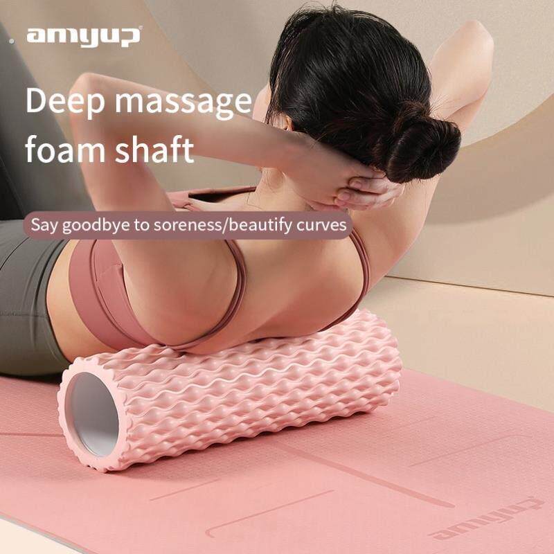 滚筒轴滚动美背小腿空心琅琊棒塑形筋膜棒经络粉色瑜伽柱脚底腰擀