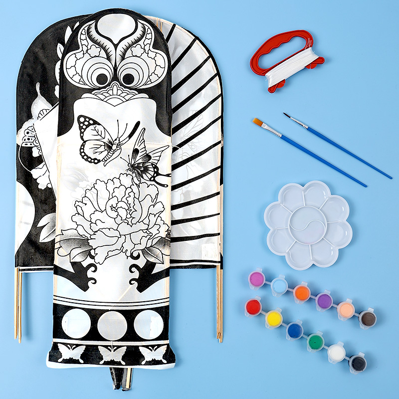 风筝diy材料包老式纸空白沙燕纸鸢传统半成品儿童手绘涂色大