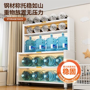 家用防尘储物柜厨房多功能置物架岩板餐边柜多层落地阳台柜收纳柜