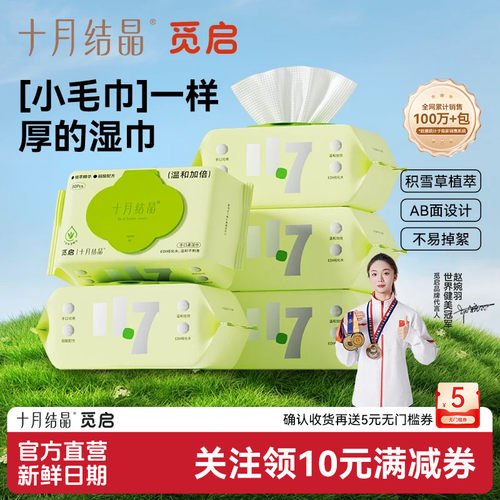 十月结晶婴儿湿巾80抽