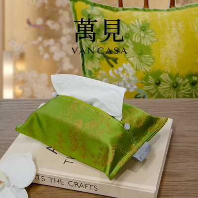万见「松间花事」高级浮雕纸巾盒