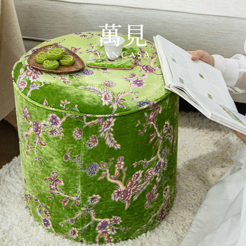 碧琅玕国风实木软墩刺绣高弹承重