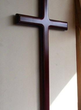 优选包邮生日礼品 橡木十字架55厘米挂墙实木十字架祷告敬拜赞美