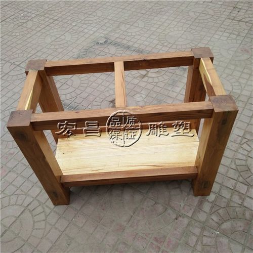 优选茶盘茶几实木架子定做老石槽牛槽马木架子鱼缸花盆流水实木架