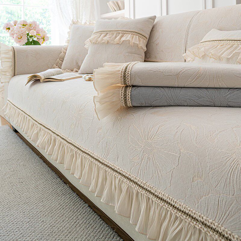 优选法式奶油风沙发垫四季通用2024新款欧式防滑高级感皮沙发套罩