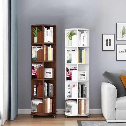 旋转书架儿童绘本简易家用省空间简约落地学生创意置物收纳书柜