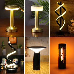 优选酒吧台灯复古充电户外简约餐厅桌面氛围灯小夜灯装饰创意清吧
