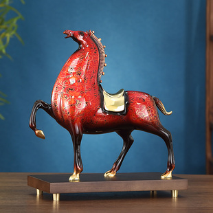 优选东方禧大漆马全铜摆件马到成功将军马办公室客厅装饰乔迁开业