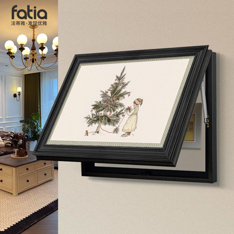 优选法式复古电表箱装饰画免打孔餐厅客厅配电箱开关遮挡挂画高级