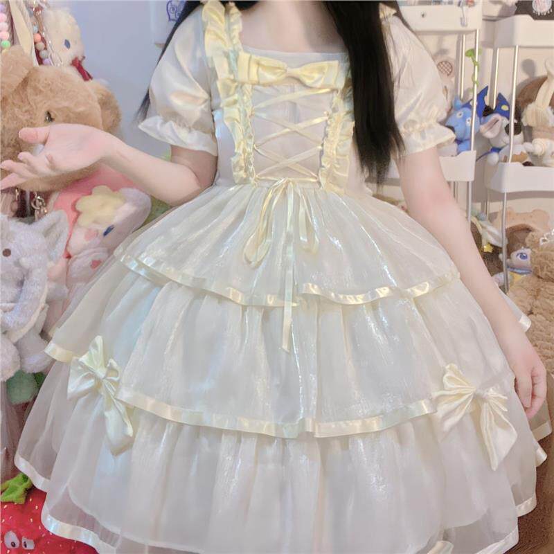 现货【月光少女】正版仙女三段Lolita欧根纱生日礼服公主连衣裙
