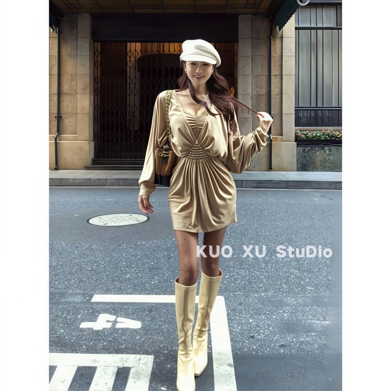 【送运费险】短裙假两件连衣裙女