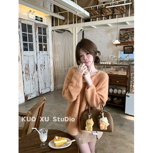 包臀裙半身裙女 韩系套头毛衣软糯温柔风针织衫 巨好看冬装 一整套装