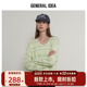GENERAL 慵懒毛衣女 BUMSUK撞色混条纹V领柔糯针织套头衫 IDEA