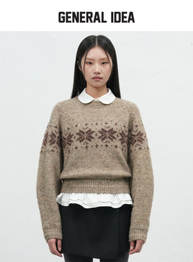GENERAL IDEA雪绒花毛衣/珍珠法式开衫