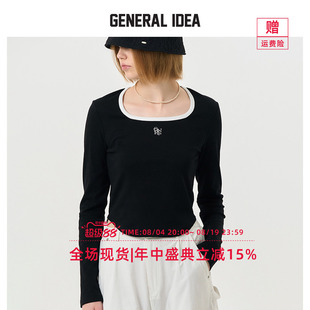 GENERAL IDEA BY BUMSUK 韩国正品 正肩长袖T恤打底衫上衣女士