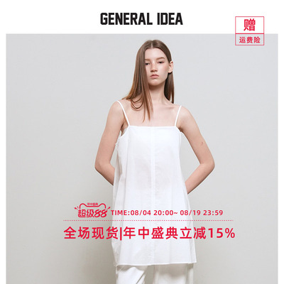 GENERAL IDEA BY BUMSUK 韩国正品 连衣裙无袖纯棉超薄休闲短裙女