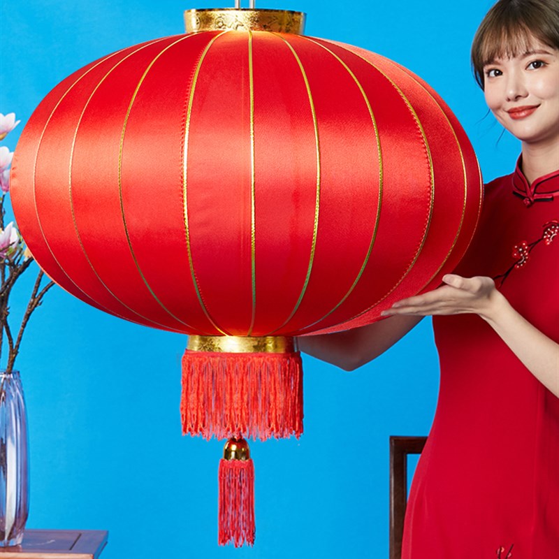 大红灯笼吊灯挂件中国风户外防水防晒阳台一对大门广告印字红灯笼