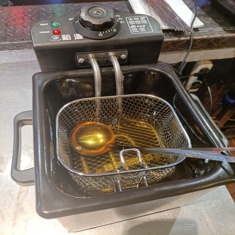 裕源高温炸油锅热油锅小油锅烧油锅 热油器泼油锅恒温电炸锅炸炉