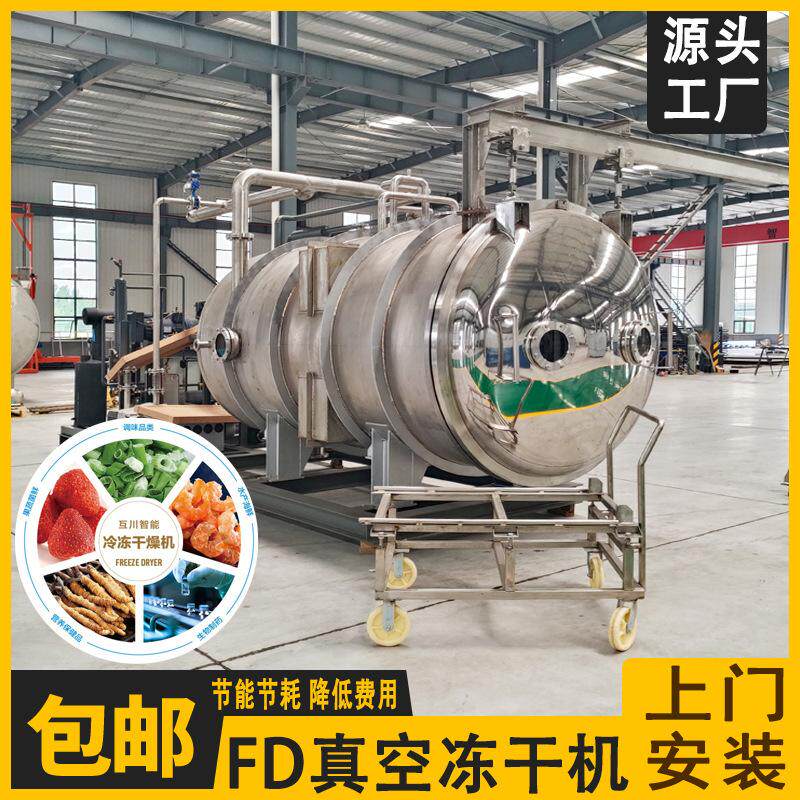 FD干燥机 果蔬冻干机 中药材真空冷冻干燥设备 商用大型冻干机械