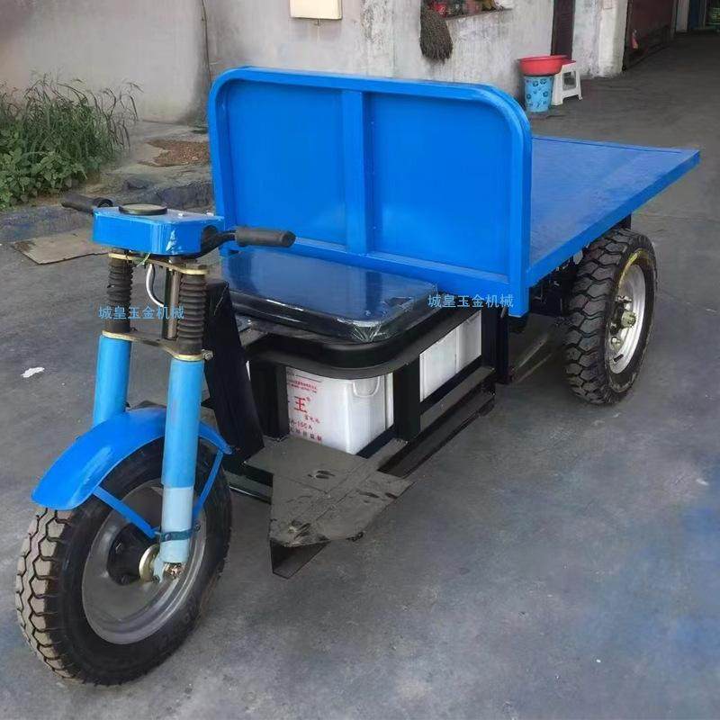 砖厂砖块电池运输三轮车电动砖厂用来拉砖的电瓶摩托车砖块生产线