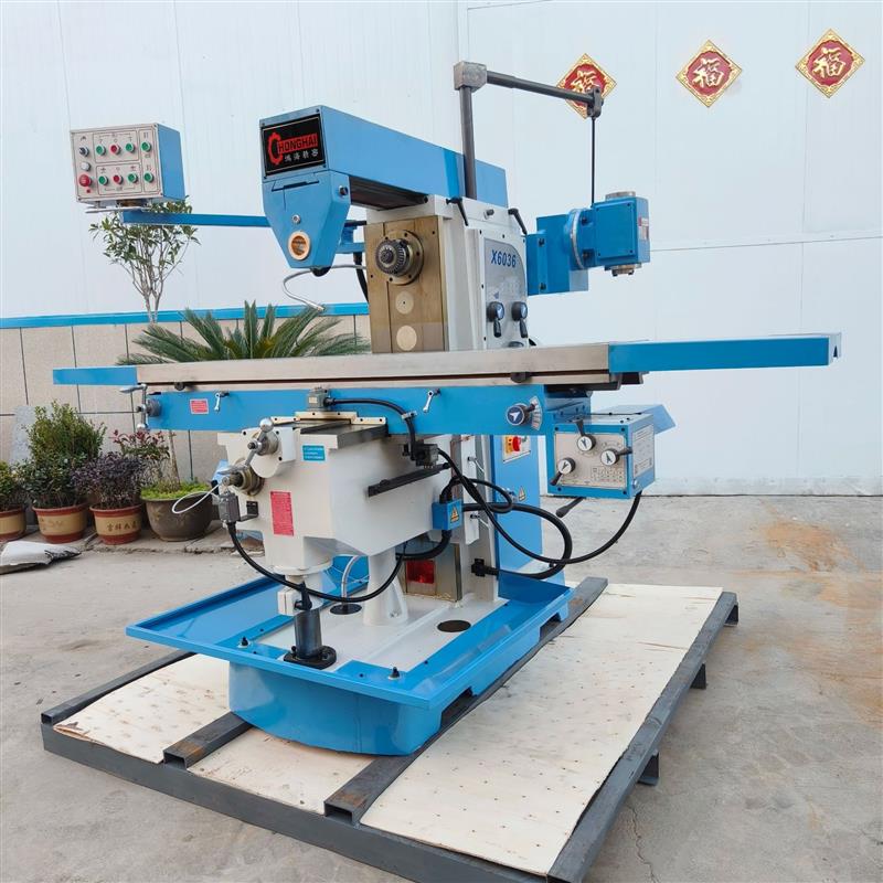 X6032铣床卧式升降台铣床x6036装立铣头强劲铣槽面