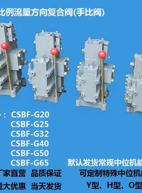 液压换向阀CSBF-G40手动比例流量复合阀配套液压锚缆机渔船起网机
