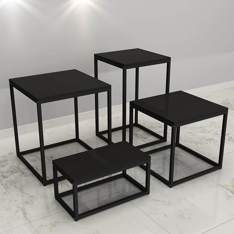 铁艺服装店货架落地花店花架中岛展示台高低流水台橱窗展示架定做