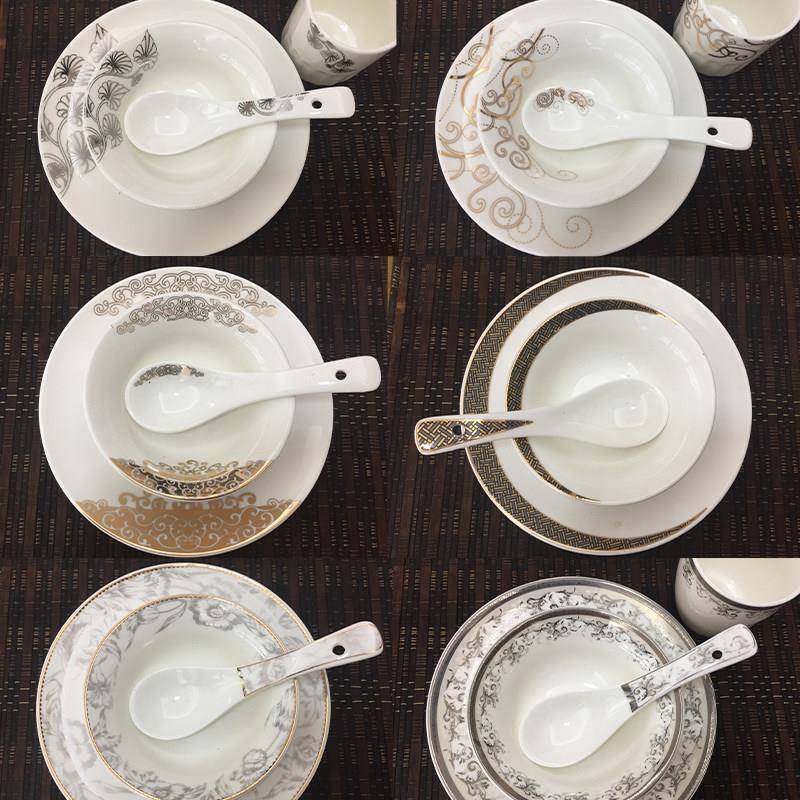 酒店陶瓷餐具、餐桌、餐厅供应火锅店加厚中式三件套碗、盘、匙套,餐饮具,瓷器套装,淘宝优惠券,粉丝福利购,淘宝优惠卷