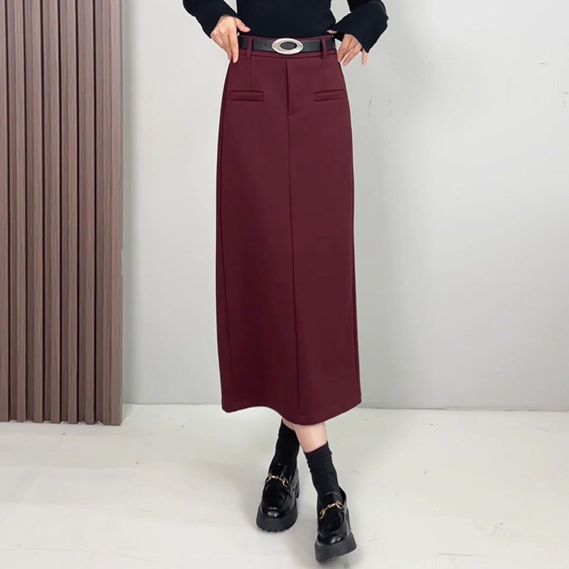 轻熟气质半身裙春季2026新款女装开叉垂感显瘦气质直筒裙,女装/女士精品,半身裙,淘宝优惠券,粉丝福利购,淘宝优惠卷