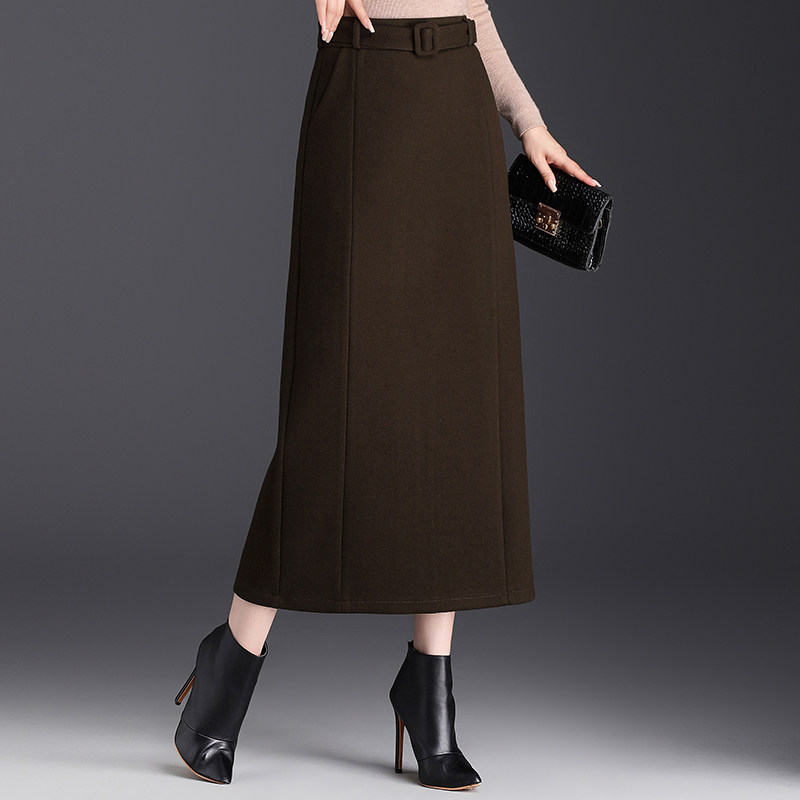 加厚毛呢包臀裙女秋冬半身裙2026新款高腰通勤显瘦开叉中长一步裙,女装/女士精品,半身裙,淘宝优惠券,粉丝福利购,淘宝优惠卷