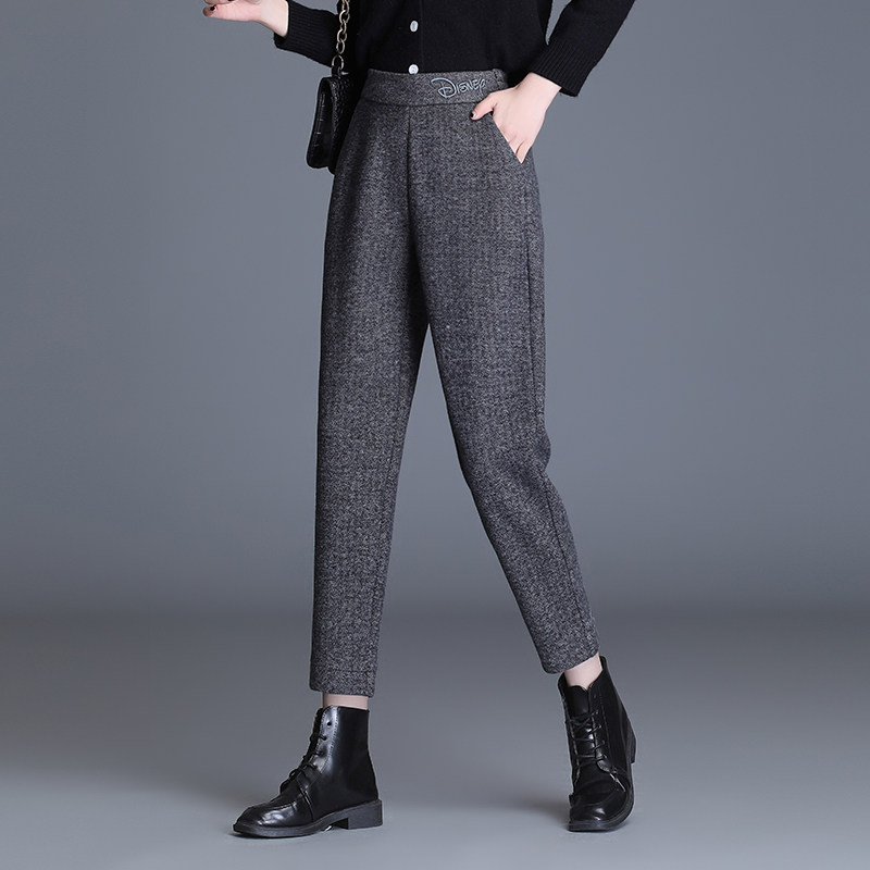 高腰加厚一体绒垂感气质微喇裤女2026新修身松紧显瘦时尚长裤,女装/女士精品,休闲裤,淘宝优惠券,粉丝福利购,淘宝优惠卷