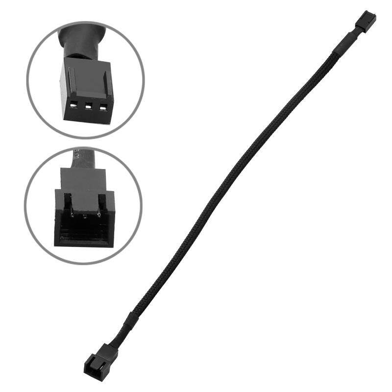 电脑台式机主板CPU风扇小3P风扇三针延长线 包网26CM线3PIN延长线