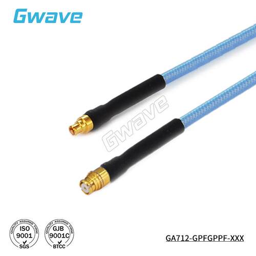 谷波互连SMP(GPO)-SSMP(GPPO)母射频连接线 086半柔性电缆组件18G