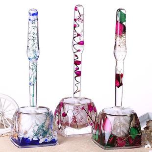 高档亚克力创意方形马桶刷有机玻璃粉色圆形绿色打孔红色厕所刷韩