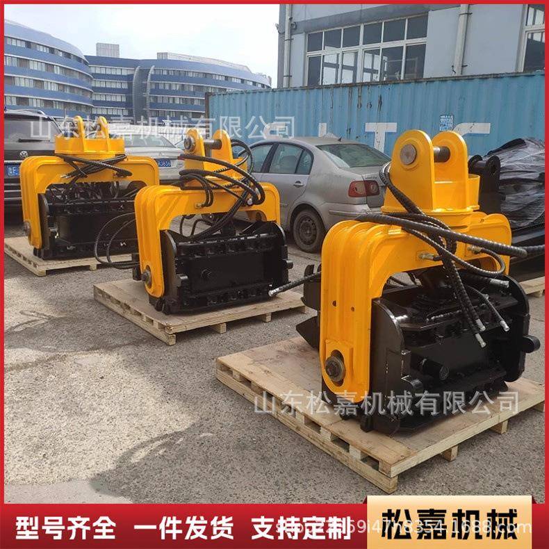 挖机改压桩机挖掘机改装振动锤多功能预制水泥管钢板桩光伏打桩机