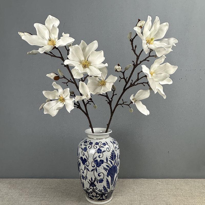 仿真EVA大玉兰花 假玉兰家居装饰仿真花新中式玉兰婚庆摄影用品