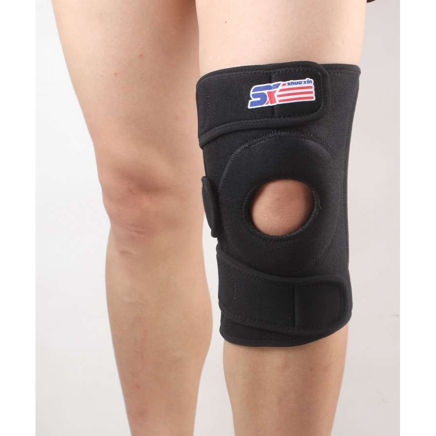 厂家直销 硕鑫可调式4弹簧加大护膝SX516 黑色 一只装护具