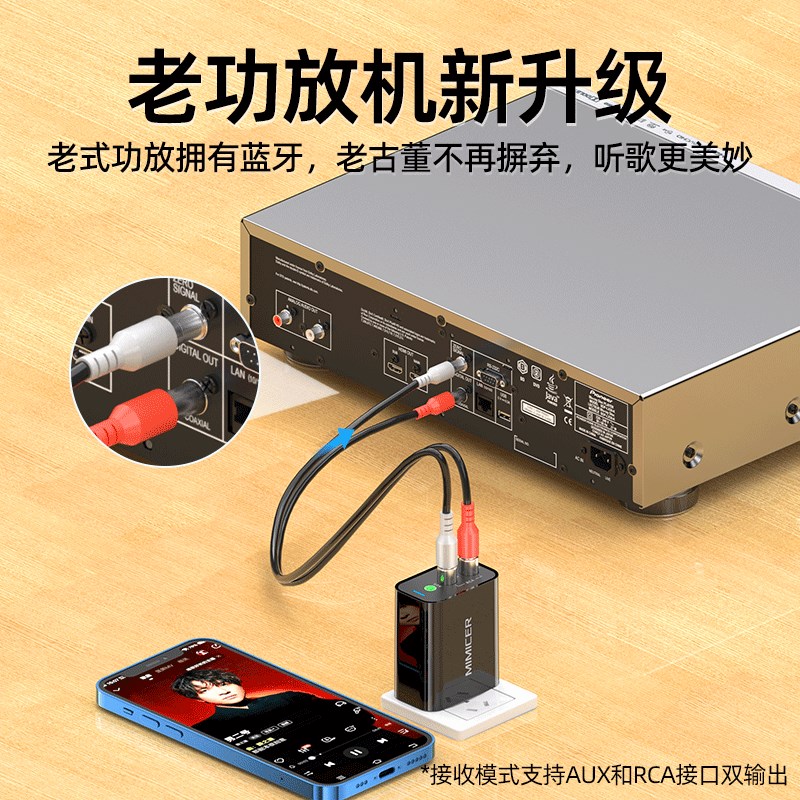 老音箱改装蓝牙接收器5.0音频转换音响无线适配器台式电脑电视swi
