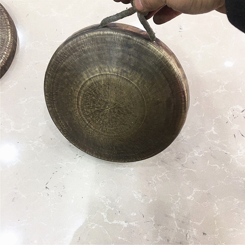 青铜手锣 青铜喉音锣 川戏锣 戏剧锣 21.5厘米青铜手锣 道士锣