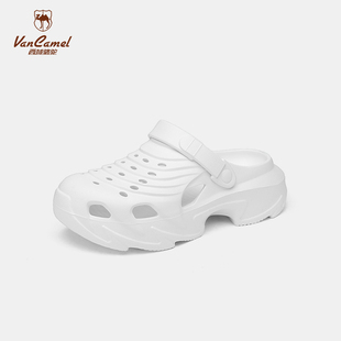 男款 透气镂空开车两穿沙滩鞋 西域骆驼洞洞鞋 夏季 男士 办公室凉拖鞋