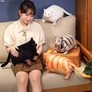 高颜值仿真胖猫咪公仔毛绒玩具小猫玩偶儿童睡觉抱枕布娃娃送女生
