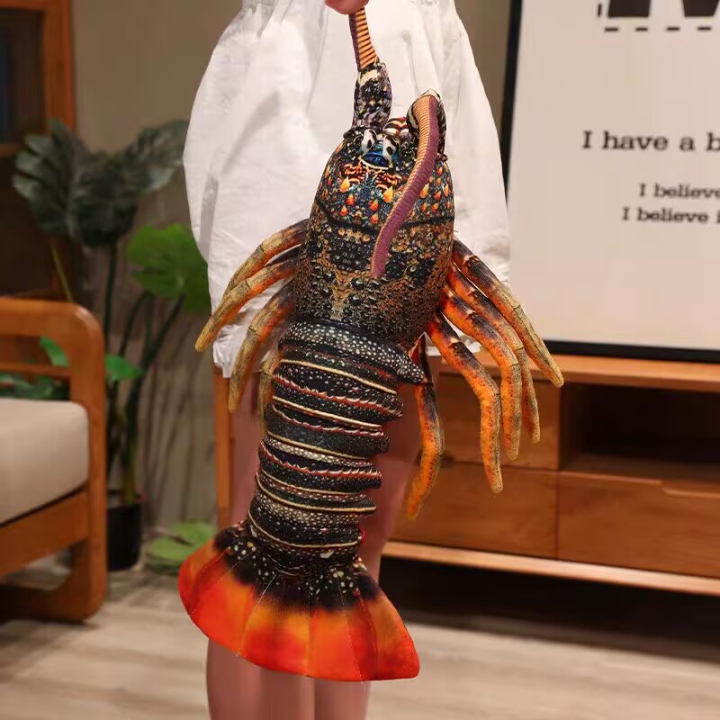 仿真澳洲大龙虾毛绒玩具海
