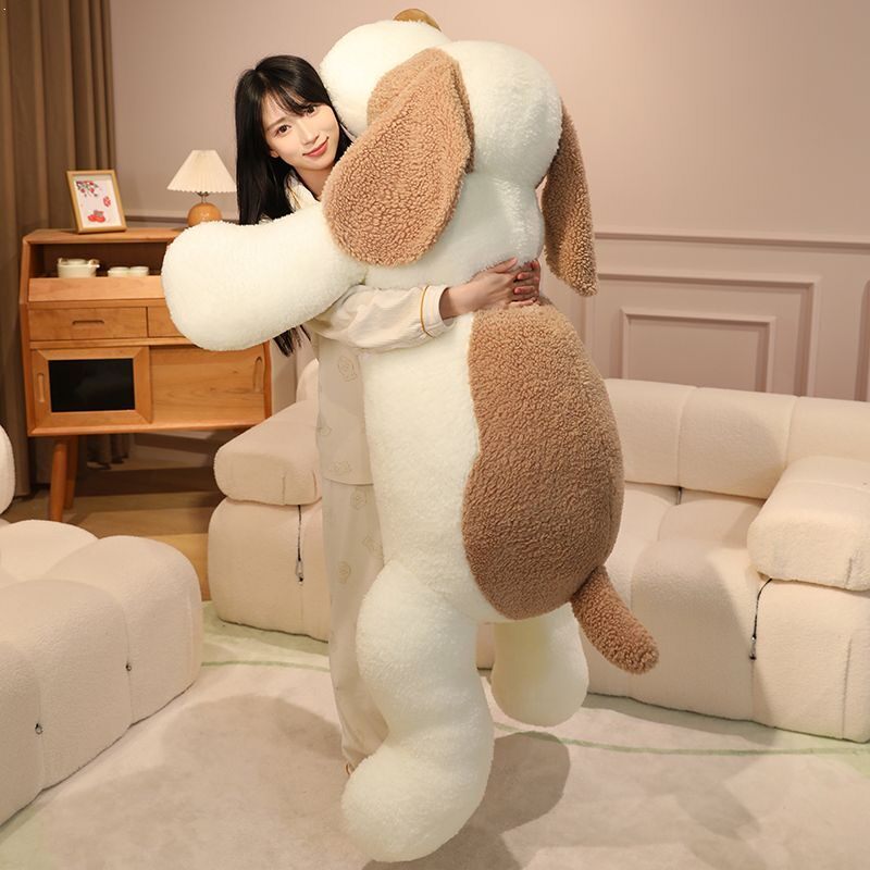 大耳朵趴狗公仔抱枕女生睡