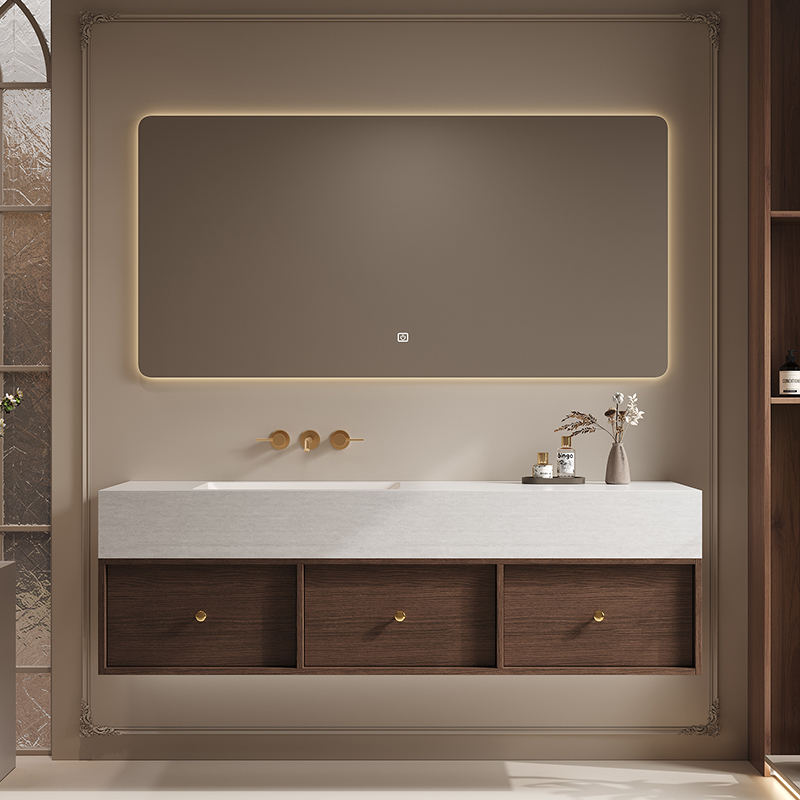 兔宝洞石中古风岩板热弯无