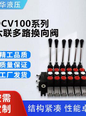 液压阀高压手动阀DCV100系列六联多路换向阀 机械叉车农业工程