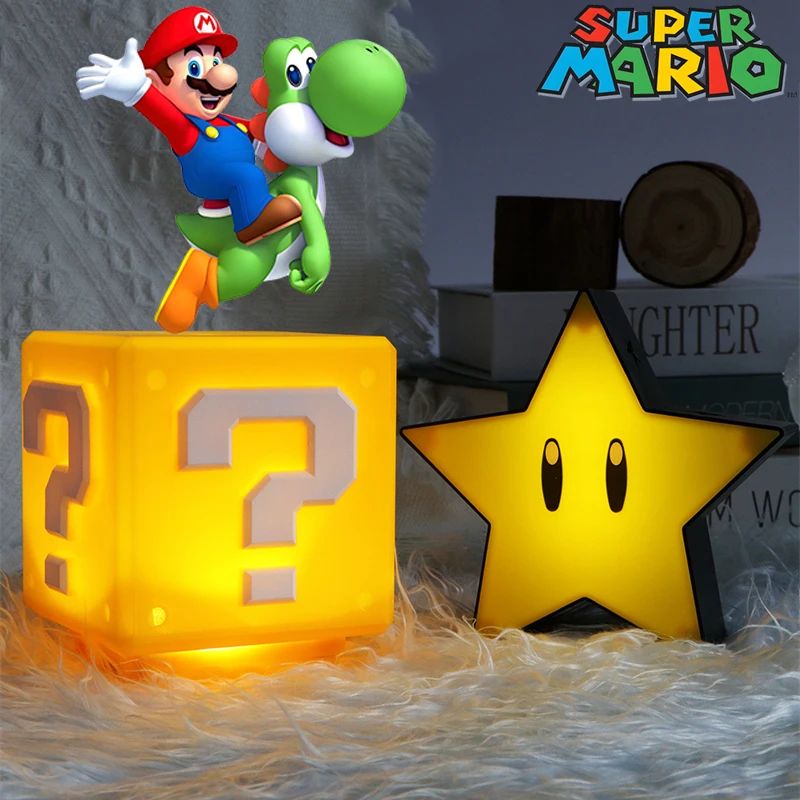 Anime Mario Bros Questions Mark Super Star Figure Toys Mushr