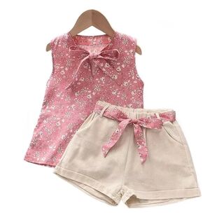 New Summer Baby Girls Clothes Children Sleeveless Vest Short