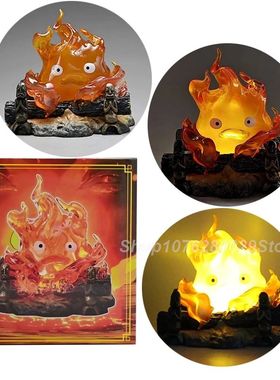 12cm Calcifer Anime Figure Pvc Luminous Model Action Figure