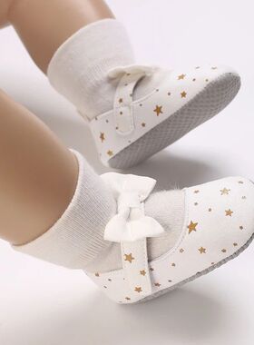 0-18M Baby Girl Cute Moccasinss Shoes Soft Sole Bow Decor Li