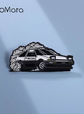 Trendy Cool Car Drift Brooch Enamel Pins Japanese Anime Insp